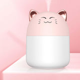 Maxbell Lovely Small Air Humidifier Home Bedroom Mini 250ml USB Silent Purifier Pink Cat