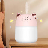 Maxbell Lovely Small Air Humidifier Home Bedroom Mini 250ml USB Silent Purifier Pink Cat