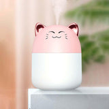 Maxbell Lovely Small Air Humidifier Home Bedroom Mini 250ml USB Silent Purifier Pink Cat