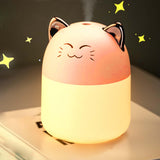Maxbell Lovely Small Air Humidifier Home Bedroom Mini 250ml USB Silent Purifier Pink Cat