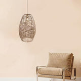 Maxbell Rope Rattan Hanging Pendant Lampshade for Dining Table  23x10.5x6.8CM