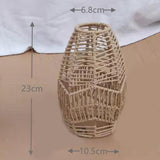 Maxbell Rope Rattan Hanging Pendant Lampshade for Dining Table  23x10.5x6.8CM