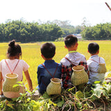 Maxbell Bamboo Basket Planter Vase Organizer for Floral Arrangement Kitchen Home 12x16cm