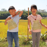 Maxbell Bamboo Basket Planter Vase Organizer for Floral Arrangement Kitchen Home 12x16cm