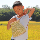 Maxbell Bamboo Basket Planter Vase Organizer for Floral Arrangement Kitchen Home 12x16cm