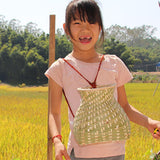 Maxbell Bamboo Basket Planter Vase Organizer for Floral Arrangement Kitchen Home 12x16cm