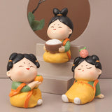 Maxbell Chinese Girl Figurines Dashboard Decorations Crafts Cake Topper Rice