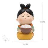 Maxbell Chinese Girl Figurines Dashboard Decorations Crafts Cake Topper Rice