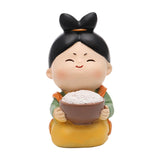 Maxbell Chinese Girl Figurines Dashboard Decorations Crafts Cake Topper Rice