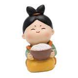 Maxbell Chinese Girl Figurines Dashboard Decorations Crafts Cake Topper Rice