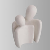 Maxbell Abstract Lover Statue Modern Couple Figurine for Home Living Room Decoration White S
