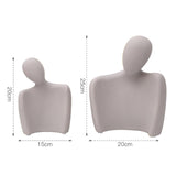 Maxbell Abstract Lover Statue Modern Couple Figurine for Home Living Room Decoration White S