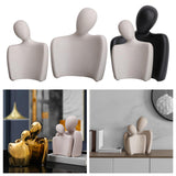 Maxbell Abstract Lover Statue Modern Couple Figurine for Home Living Room Decoration White S