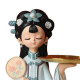 Maxbell Chinese Palace Girl Figurine Home Living Room Cookie Fruit  L Tray