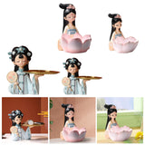 Maxbell Chinese Palace Girl Figurine Home Living Room Cookie Fruit  L Tray
