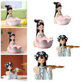 Maxbell Chinese Palace Girl Figurine Home Living Room Cookie Fruit  L Tray