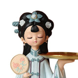 Maxbell Chinese Palace Girl Figurine Home Living Room Cookie Fruit  S Tray