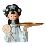 Maxbell Chinese Palace Girl Figurine Home Living Room Cookie Fruit  S Tray