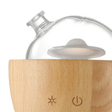 Maxbell Wood Glass Essential Oil Humidifier Light Super Quiet Waterless Power Off