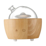 Maxbell Wood Glass Essential Oil Humidifier Light Super Quiet Waterless Power Off