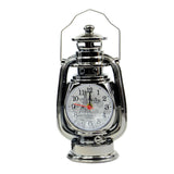 Maxbell Vintage Oil Lamp Alarm Clock Table Clock for Desk Home Bedside Dark Silver