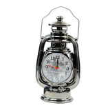 Maxbell Vintage Oil Lamp Alarm Clock Table Clock for Desk Home Bedside Dark Silver