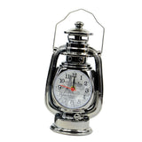Maxbell Vintage Oil Lamp Alarm Clock Table Clock for Desk Home Bedside Dark Silver