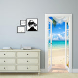 Maxbell 2x 3D Door Wallpaper Wall Art Reusable Posters Waterproof Home Decor style F