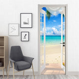 Maxbell 2x 3D Door Wallpaper Wall Art Reusable Posters Waterproof Home Decor style F