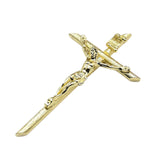 Maxbell Fashion Crucifix Cross Pendant Gold Plated Alloy Catholic Christian Jewelry 4.6x8.1cm