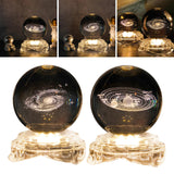 Maxbell Crystal Ball Night Lamp USB Power Supply for Decoration Anniversary Gifts Milky Way