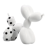 Maxbell Cute Resin Balloon Dog Sculpture Ornament for Bedroom Living Room Decoration White