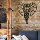 Maxbell Metal Hanging Wall Decorations Elephant Head for Home Office Living Room