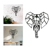 Maxbell Metal Hanging Wall Decorations Elephant Head for Home Office Living Room