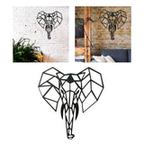 Maxbell Metal Hanging Wall Decorations Elephant Head for Home Office Living Room