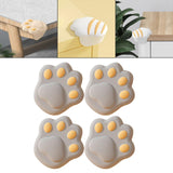 Maxbell 4x Cat Paw Table Corner Protector Edge Guard for Furniture Cabinet Cupboard Gray
