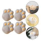 Maxbell 4x Cat Paw Table Corner Protector Edge Guard for Furniture Cabinet Cupboard Gray