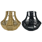 Maxbell Retro Woven Pendant Lamp Shade Hanging Lampshade Rope Rattan  Yellow