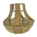 Maxbell Retro Woven Pendant Lamp Shade Hanging Lampshade Rope Rattan  Yellow