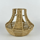 Maxbell Retro Woven Pendant Lamp Shade Hanging Lampshade Rope Rattan  Yellow