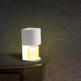 Maxbell Candle Warmer Wax Melter Lamp SPA Decoration Bedroom Living Room Home Button White