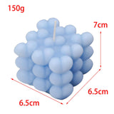 Maxbell Bubble Cube Candle Aromatherapy Candle ,6.5x6.5x7cm Women Gift Blue