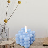 Maxbell Bubble Cube Candle Aromatherapy Candle ,6.5x6.5x7cm Women Gift Blue
