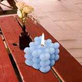 Maxbell Bubble Cube Candle Aromatherapy Candle ,6.5x6.5x7cm Women Gift Blue