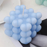 Maxbell Bubble Cube Candle Aromatherapy Candle ,6.5x6.5x7cm Women Gift Blue
