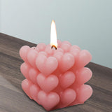 Maxbell Bubble Cube Candle Aromatherapy Candle ,6.5x6.5x7cm Women Gift Pink