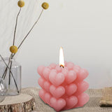 Maxbell Bubble Cube Candle Aromatherapy Candle ,6.5x6.5x7cm Women Gift Pink