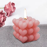 Maxbell Bubble Cube Candle Aromatherapy Candle ,6.5x6.5x7cm Women Gift Pink