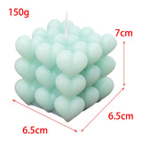 Maxbell Bubble Cube Candle Aromatherapy Candle ,6.5x6.5x7cm Women Gift Green