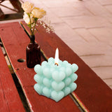 Maxbell Bubble Cube Candle Aromatherapy Candle ,6.5x6.5x7cm Women Gift Green